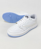 کفش روزمره زنانه نایک Air Jordan 1 Low Travis Chameleon سفید آبی