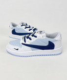 کفش روزمره مردانه نایک Air Jordan 1 Low Travis Ocean Blue سفید آبی