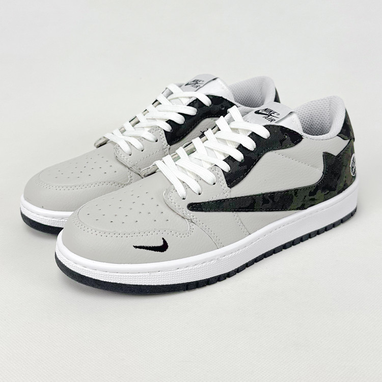 کفش روزمره مردانه نایک Air Jordan 1 Low Travis Army Green سبز چریکی