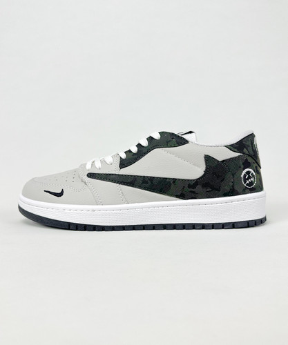 کفش روزمره مردانه نایک Air Jordan 1 Low Travis Army Green سبز چریکی