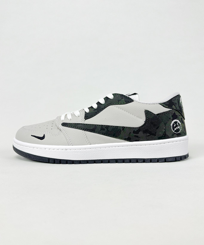کفش روزمره مردانه نایک Air Jordan 1 Low Travis Army Green سبز چریکی