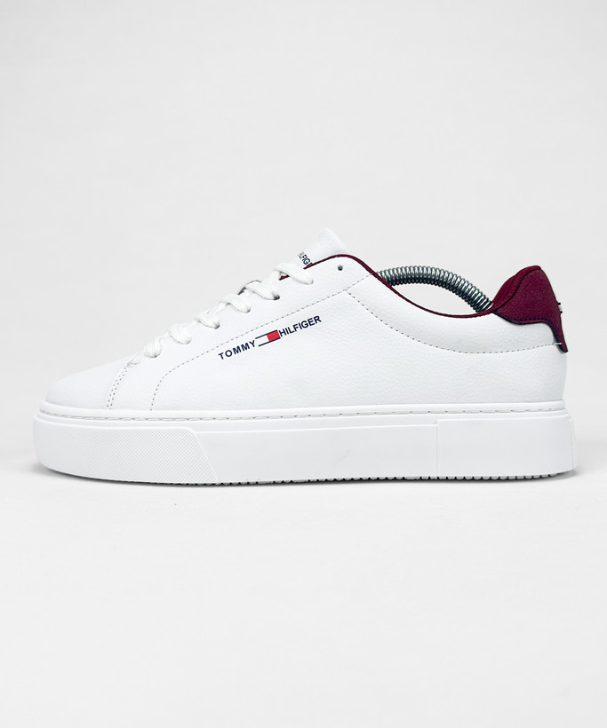 کفش ونس روزمره مدل TOMMY HILFIGER سفید زرشکی